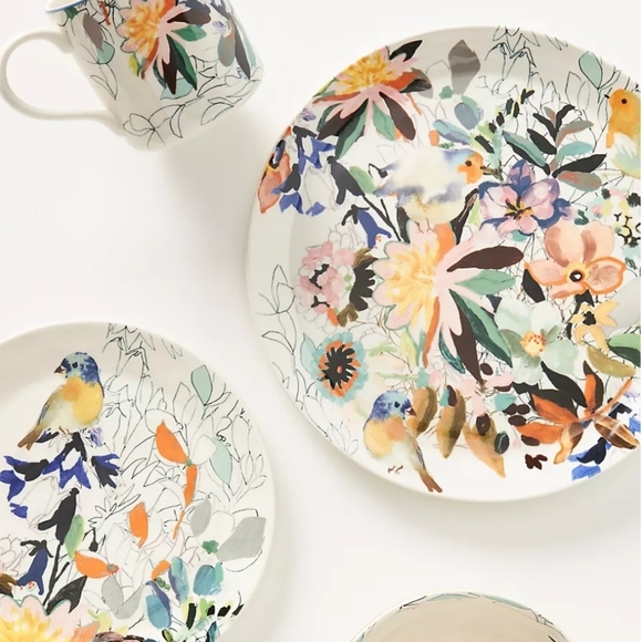 Anthropologie Renee Dinner Plates - set of 4 - Picture 1 of 9
